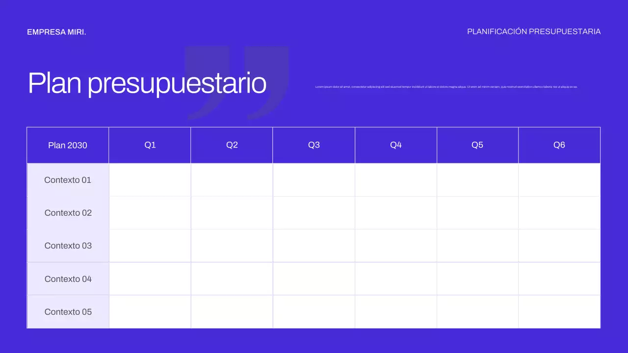 Planificador financiero moderno morado
