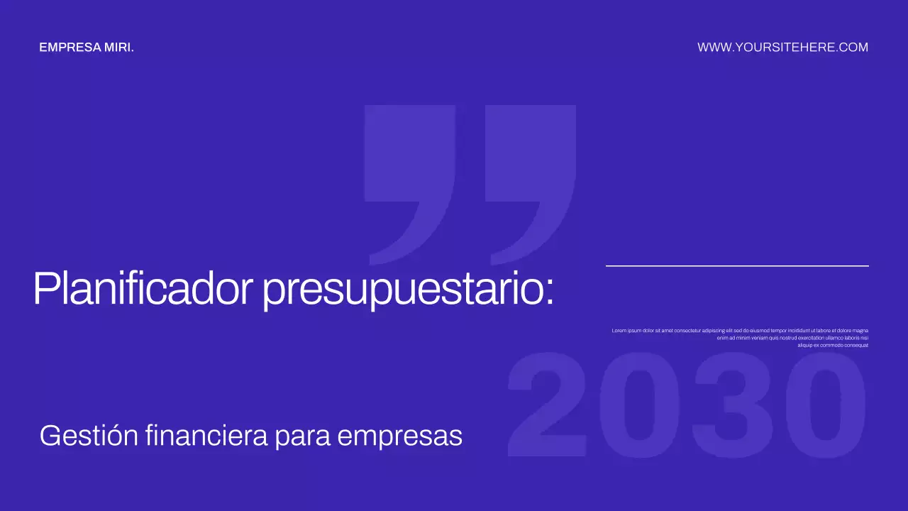 Planificador financiero moderno morado