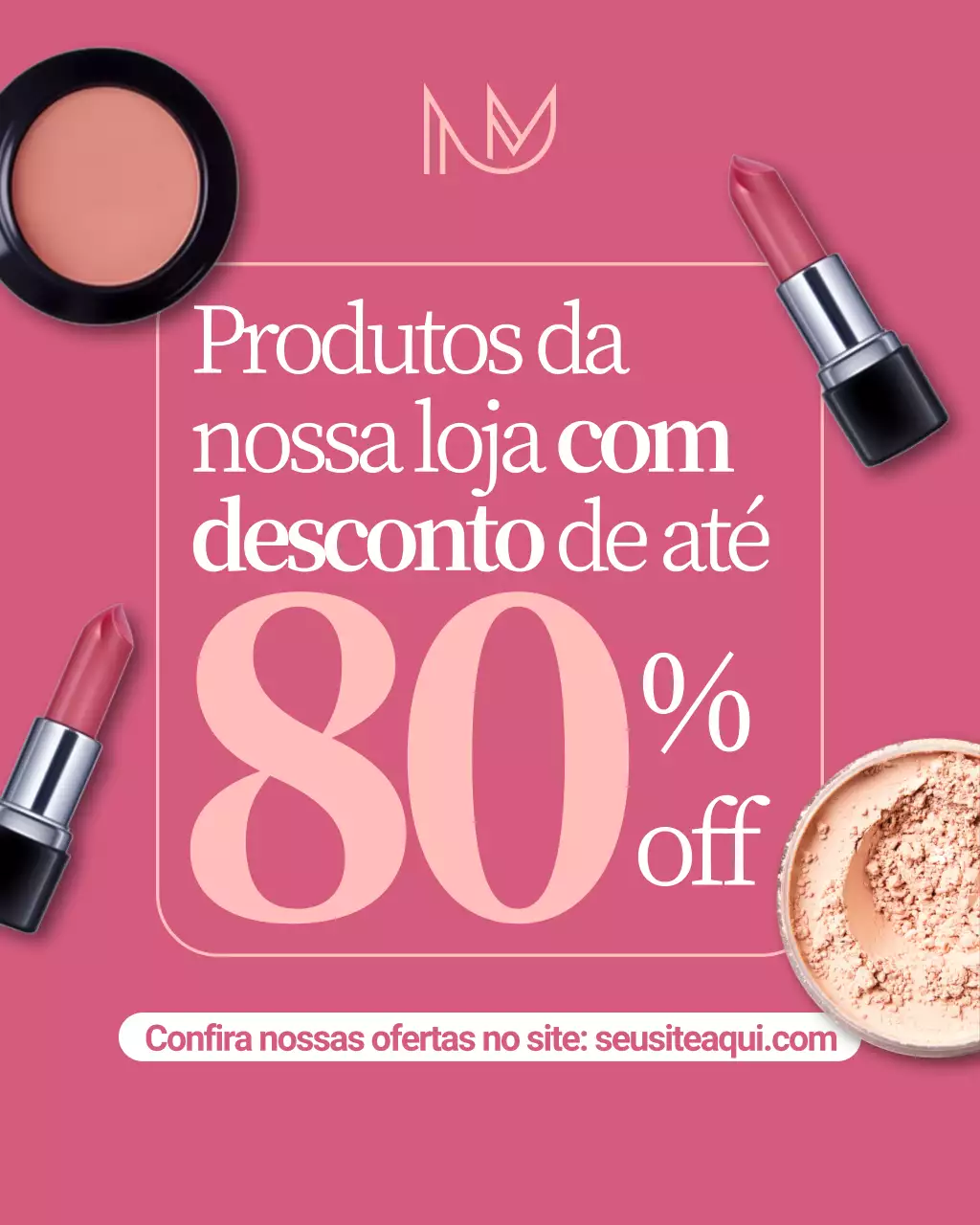 Postagem promocional do Instagram da Pink Modern Cosmetics