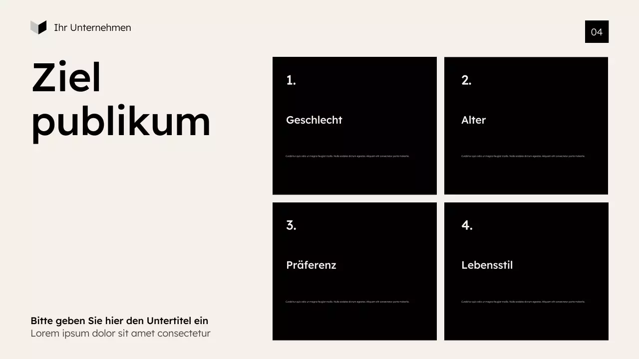 beige moderne Marketingpräsentation