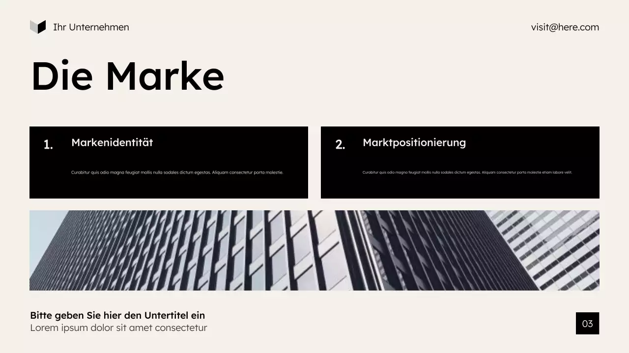 beige moderne Marketingpräsentation