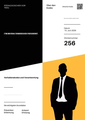 Schwarzes, modernes Cybersicherheits-Vorlesungseinladungsplakat