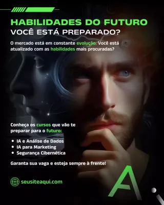 Postagem no Instagram sobre promoção de habilidades futuristas verdes