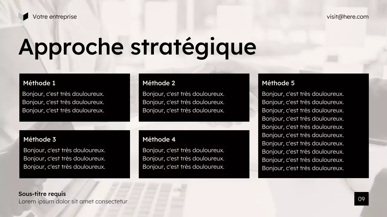présentation marketing moderne beige