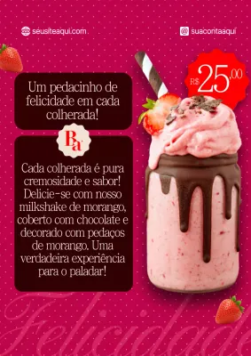 Postagem promocional do Milkshake Red Retro no Instagram