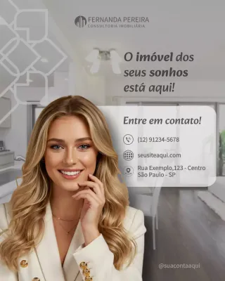 Publicação de anúncio imobiliário moderno bege no Instagram