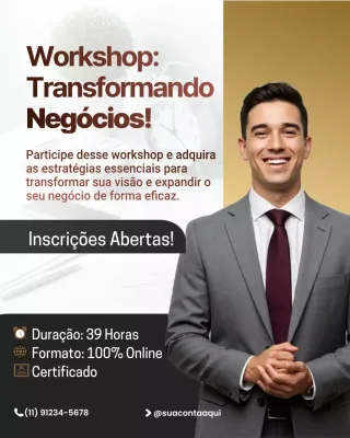 Postagem de promoção de serviço empresarial moderno bege no Instagram