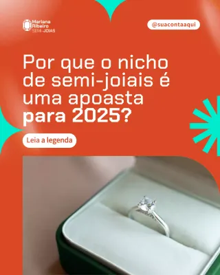 Postagem promocional de joias modernas da Orange no Instagram