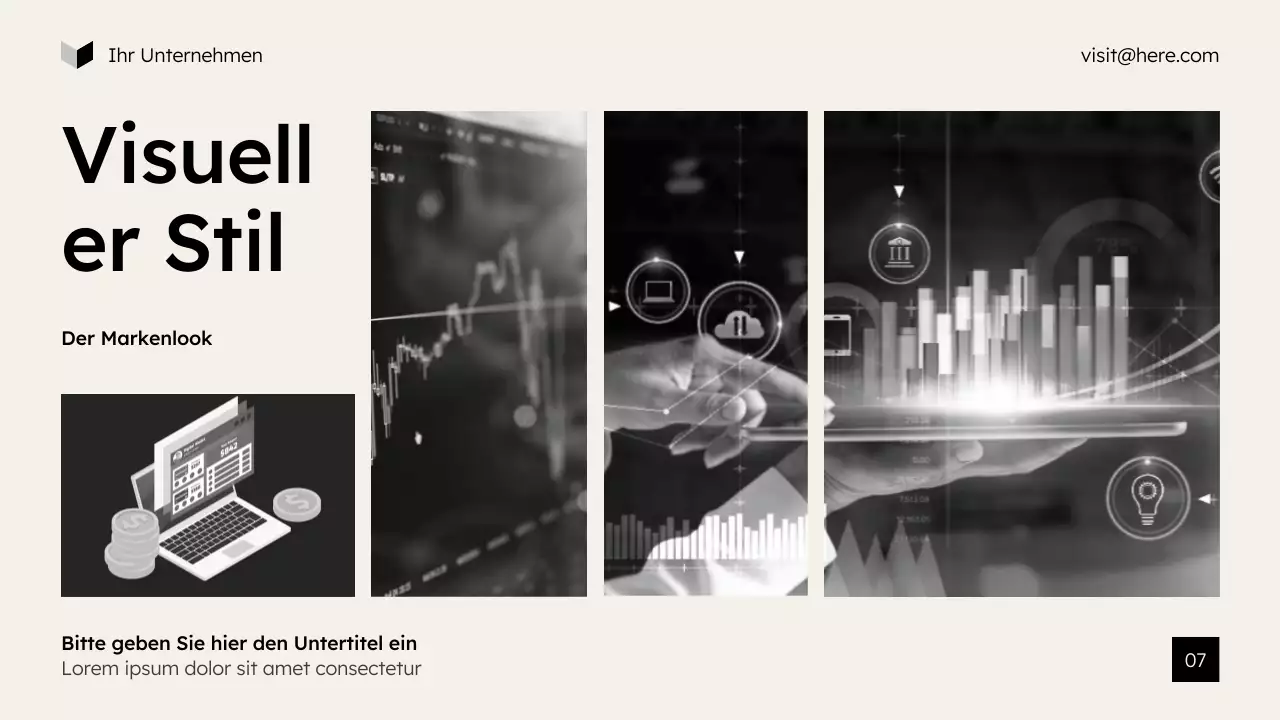 beige moderne Marketingpräsentation