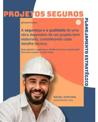 Postagem de promoção do serviço de construção profissional Orange no Instagram
