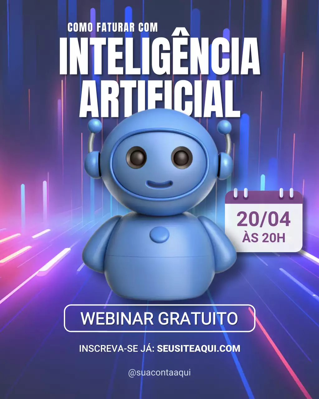 Publicação no Instagram do anúncio do webinar Blue Modern AI