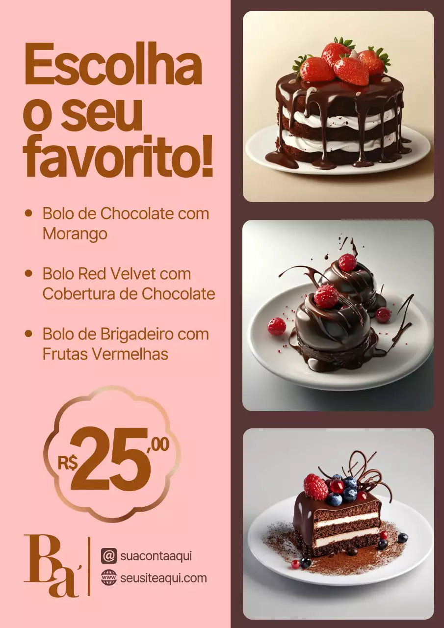 Postagem promocional de sobremesa moderna rosa no Instagram