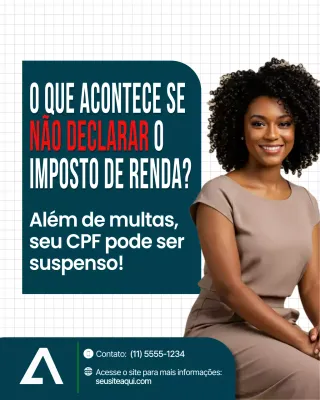 Postagem de aviso fiscal profissional Teal no Instagram