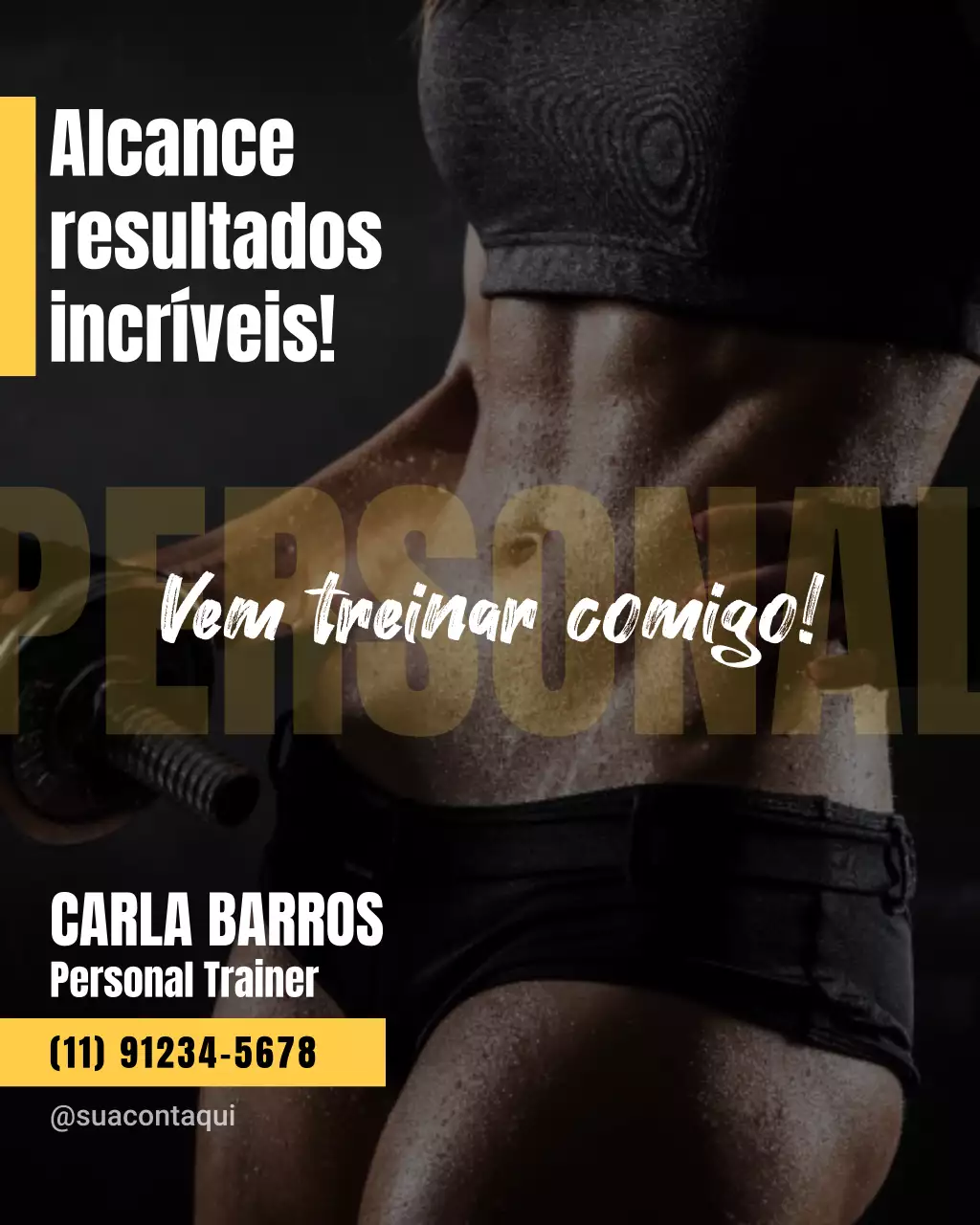 promoção fitness moderna preta