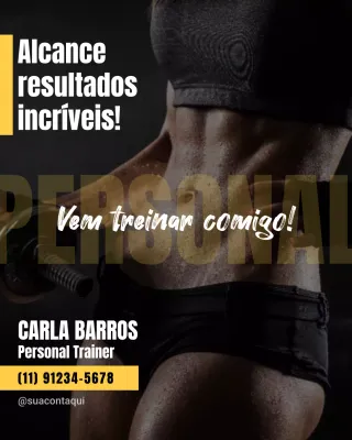 Postagem promocional de fitness moderno preto no Instagram
