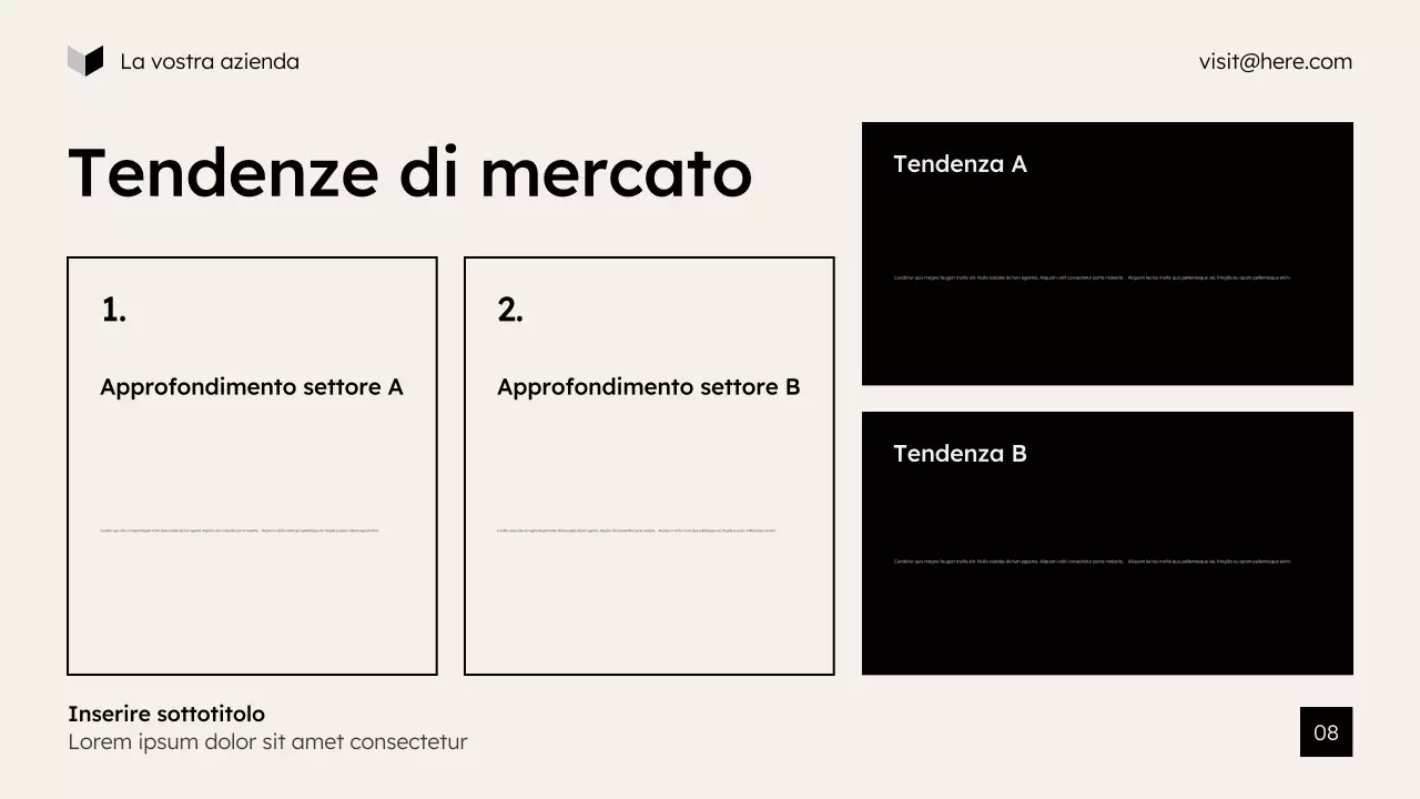 presentazione di marketing moderno beige