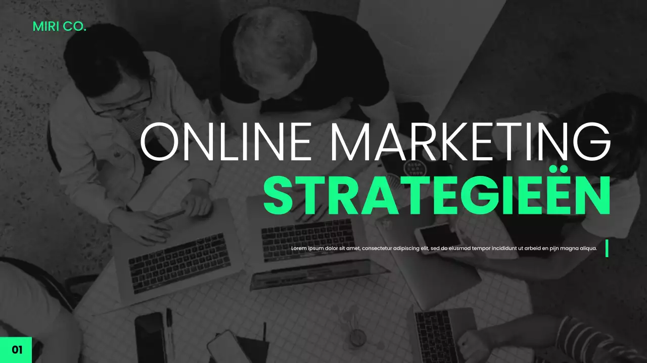 groene moderne marketinggids