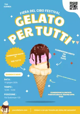 Manifesto pubblicitario del festival gastronomico retrò blu
