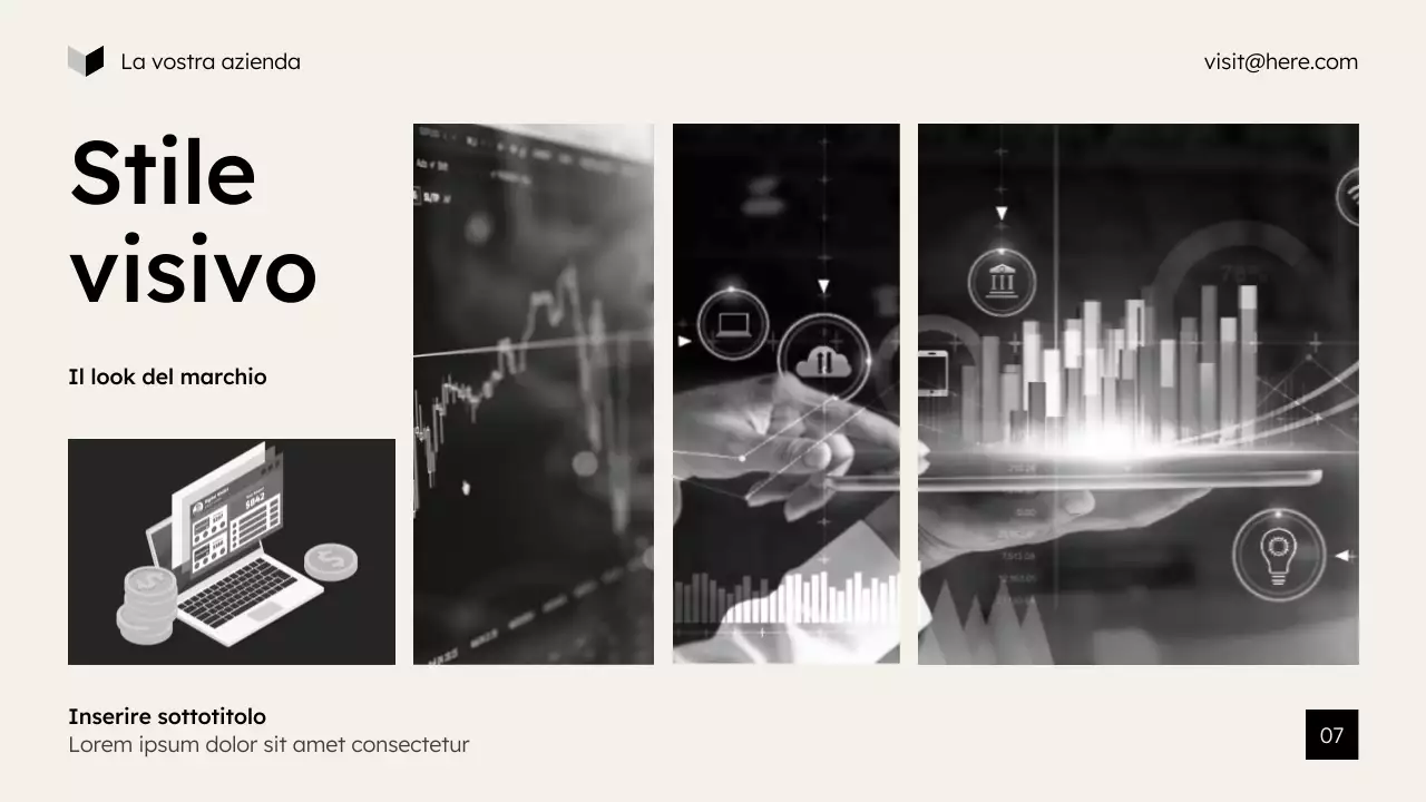 presentazione di marketing moderno beige