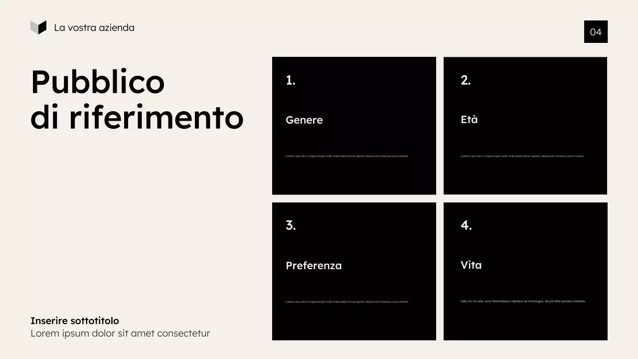 presentazione di marketing moderno beige