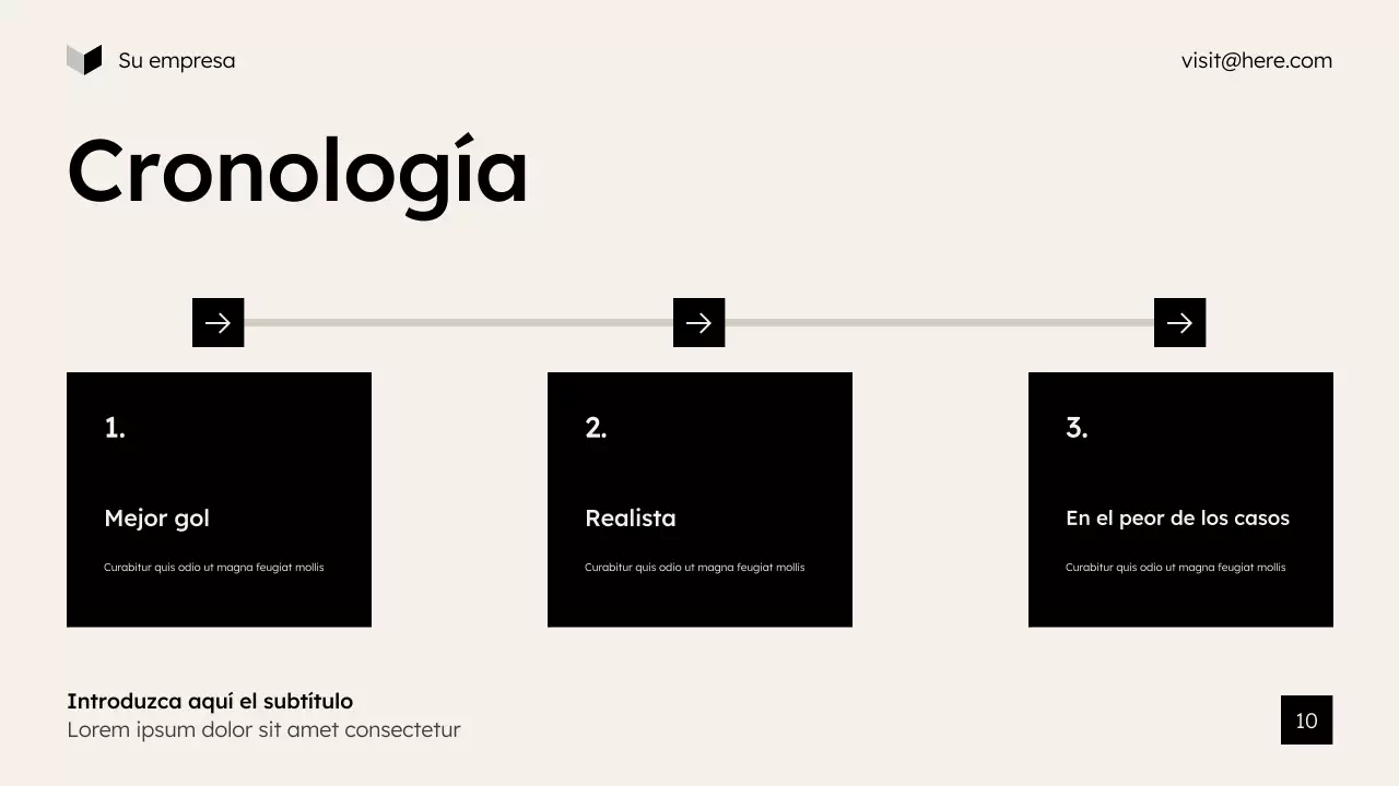 Presentación de marketing moderna en beige