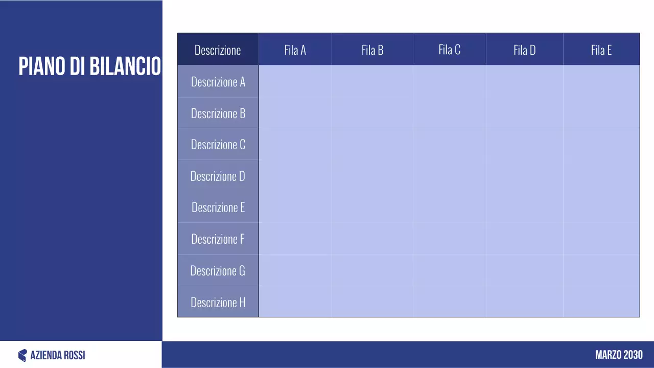 pianificatore di budget professionale blu