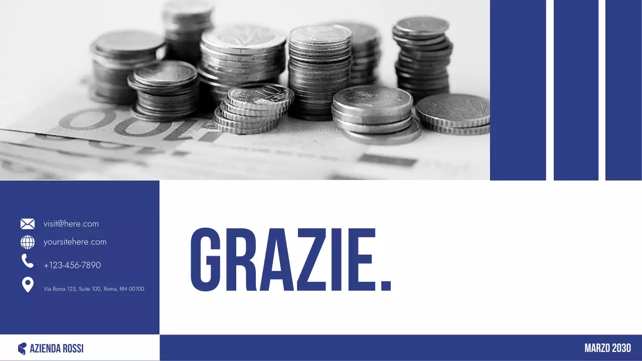 pianificatore di budget professionale blu