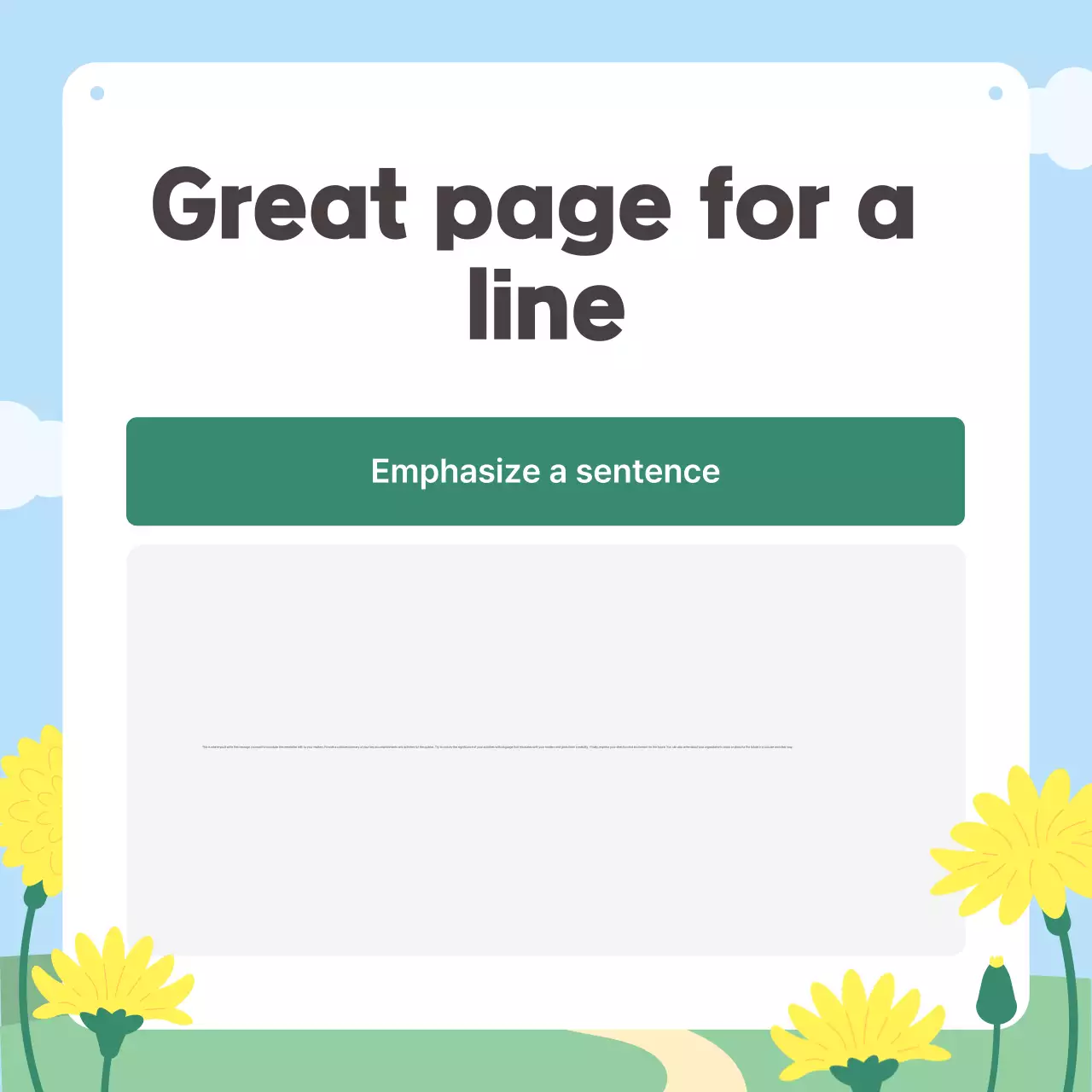 Promoção do boletim informativo Sky Blue Baby