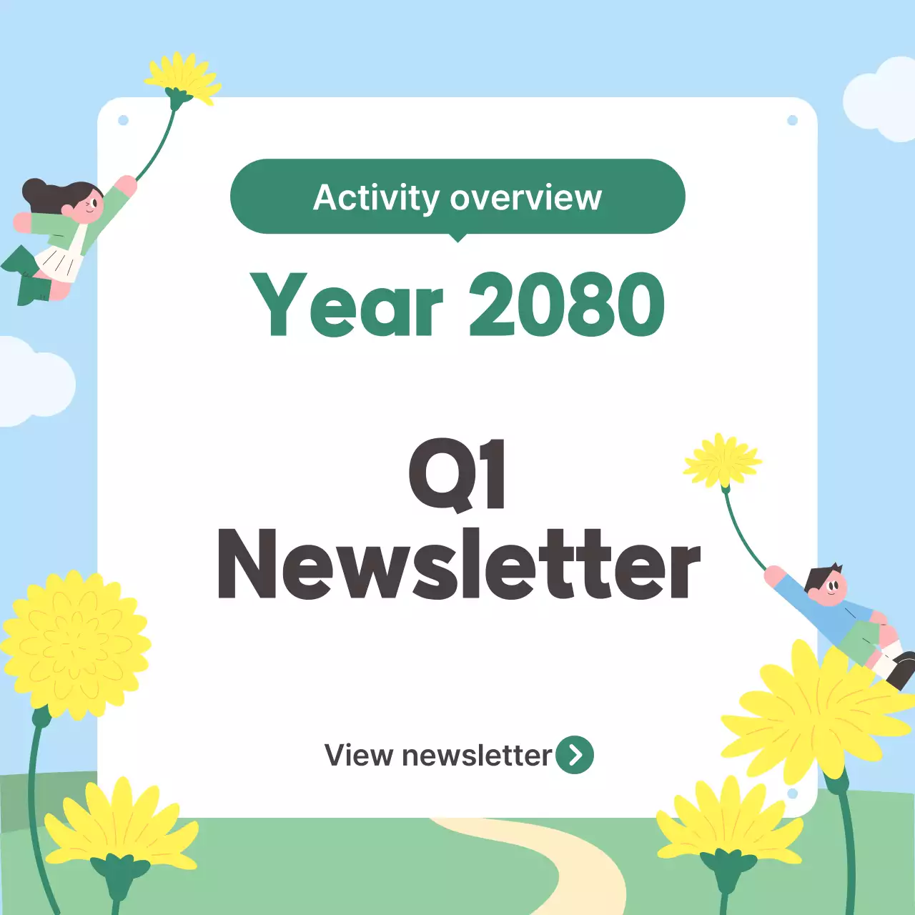 Promoção do boletim informativo Sky Blue Baby