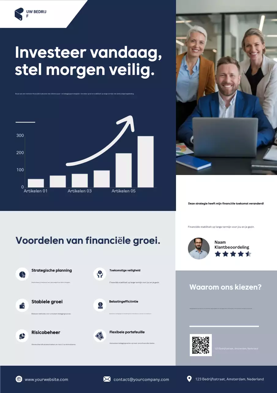 Promotieposter voor professionele financiën van de marine