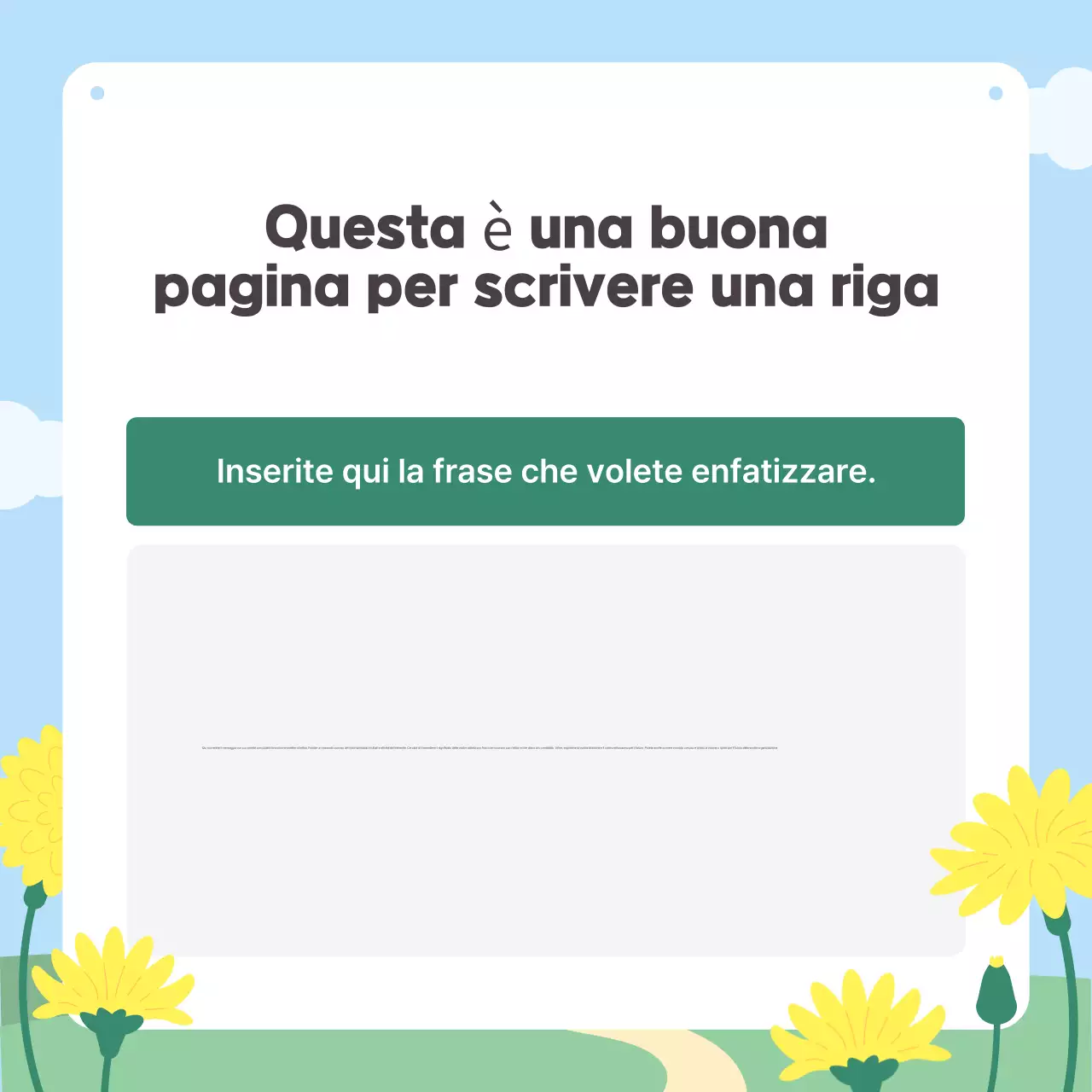 Promozione della newsletter Sky Blue Baby