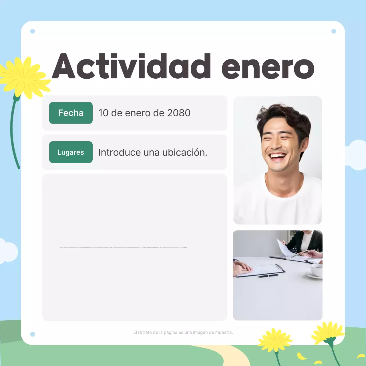 Promoción del boletín informativo Sky Blue Baby