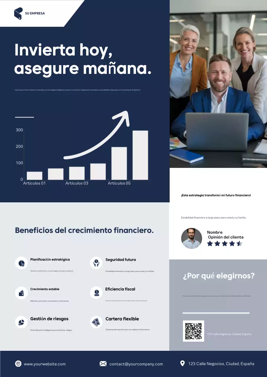 Afiche de promoción de finanzas profesionales de la Marina