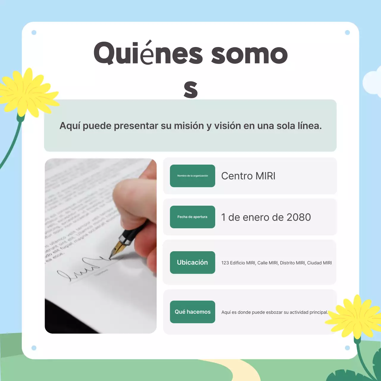 Promoción del boletín informativo Sky Blue Baby