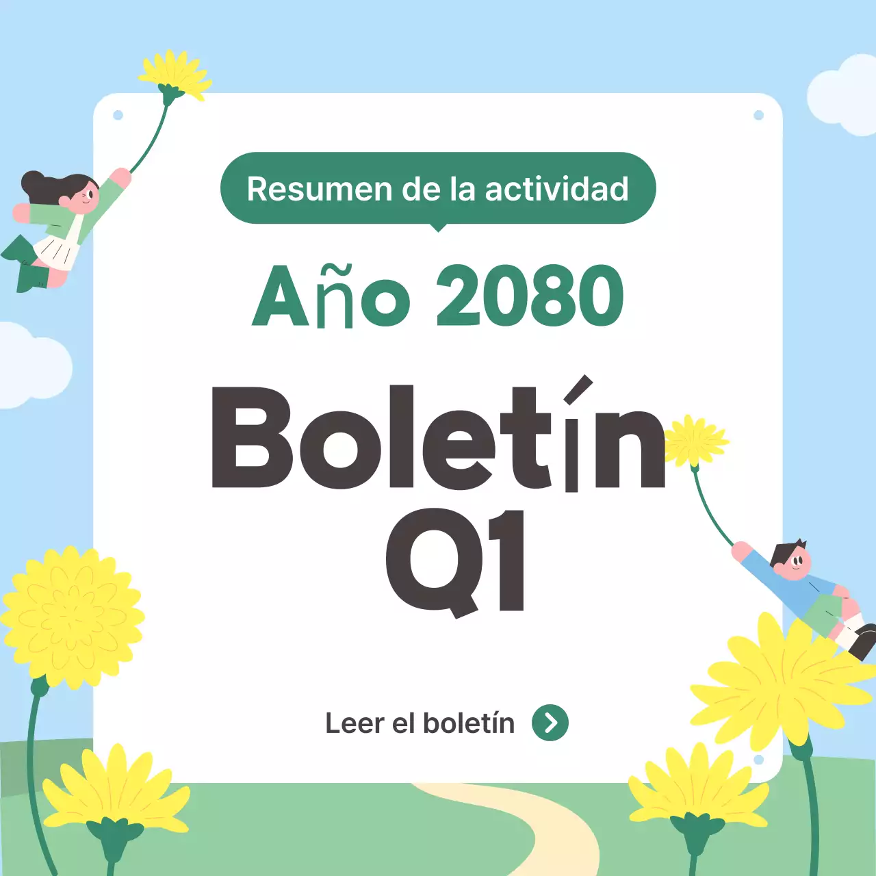 Promoción del boletín informativo Sky Blue Baby