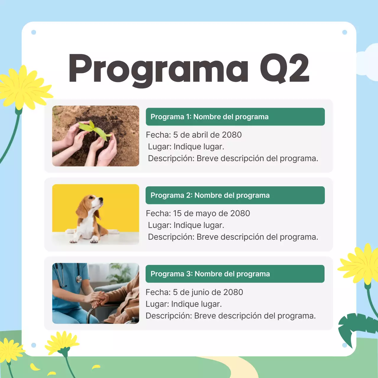 Promoción del boletín informativo Sky Blue Baby