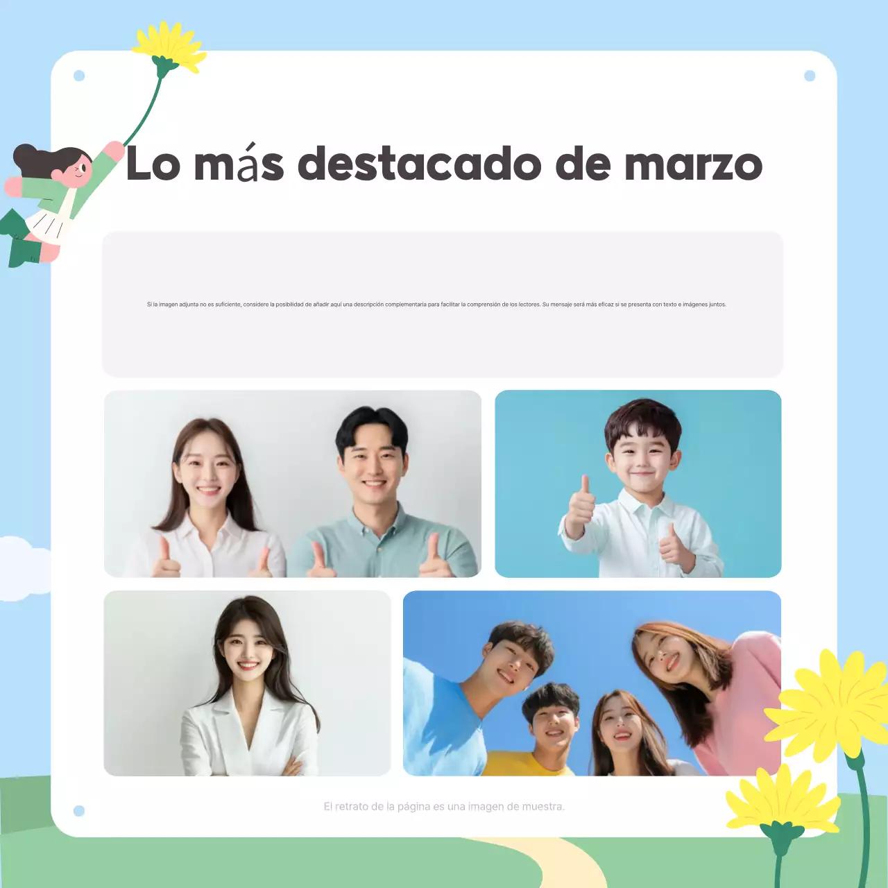 Promoción del boletín informativo Sky Blue Baby