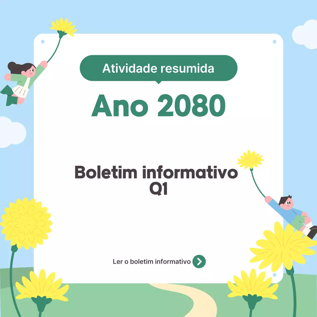 Promoção do boletim informativo Sky Blue Baby