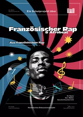 Rotes modernes Musikprojekt Poster