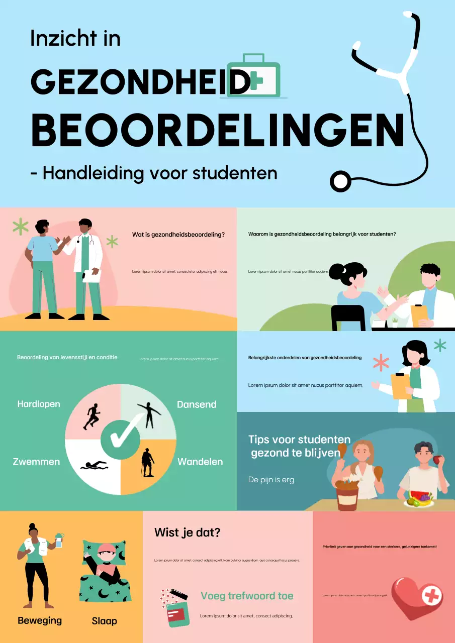 Poster van de Teal Modern Health Guide