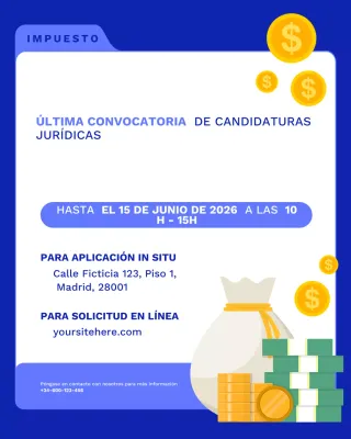 Publicación de Instagram del anuncio urgente legal de Azul y Blanco