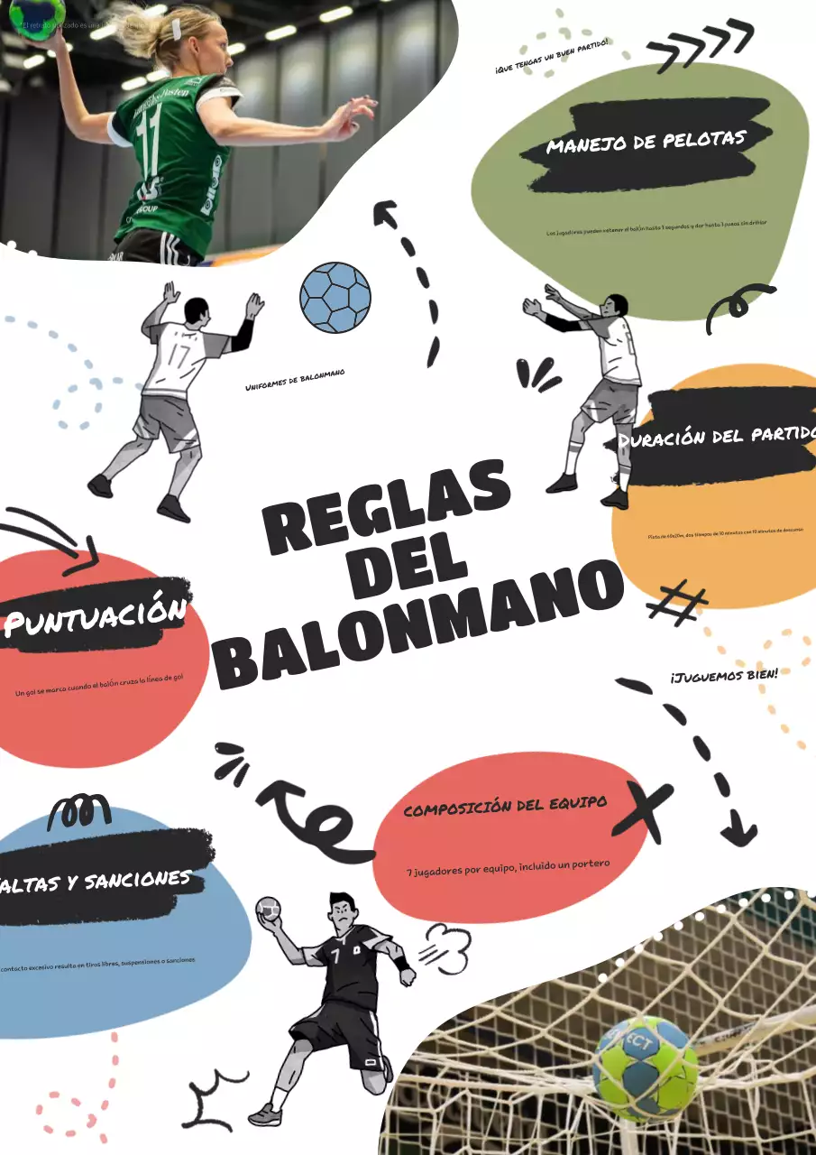 Póster de guía deportiva moderna y colorida