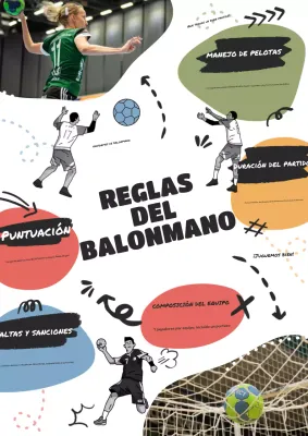 Póster de guía deportiva moderna y colorida