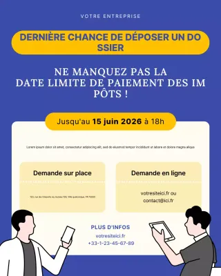 annonce fiscale moderne turquoise