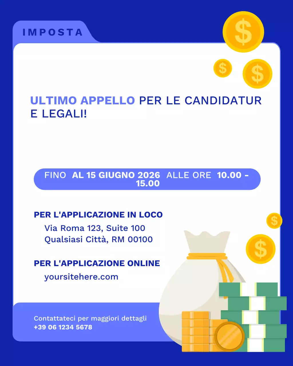 Annuncio urgente legale blu e bianco Post Instagram