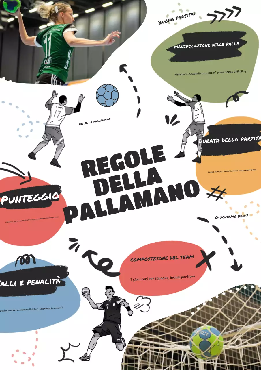 Poster colorato della guida sportiva moderna