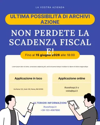 annuncio fiscale moderno verde acqua