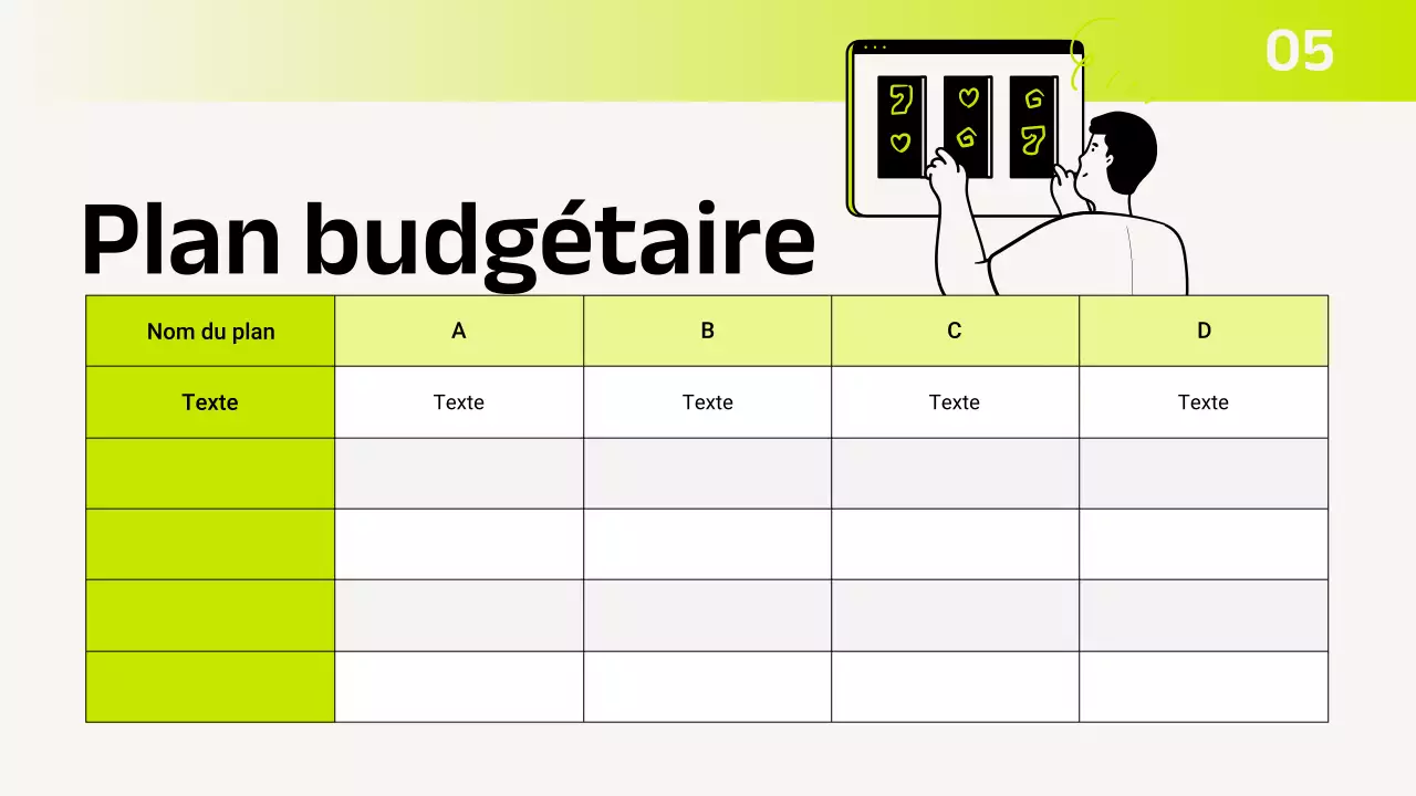 Présentation du planificateur budgétaire moderne et écologique