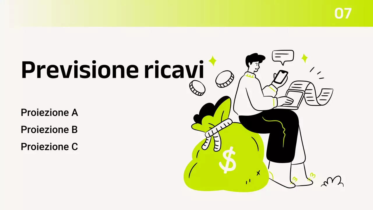 Presentazione del pianificatore di budget moderno verde