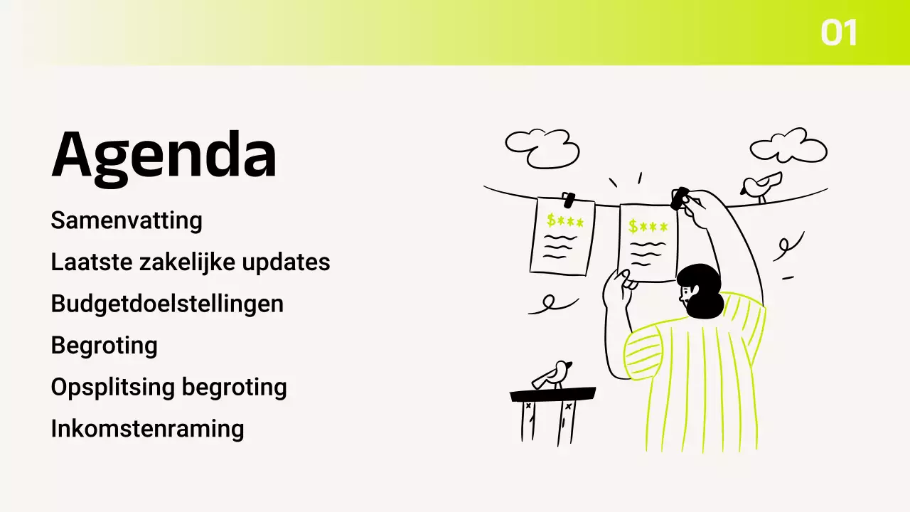 Presentatie Groene Moderne Budgetplanner